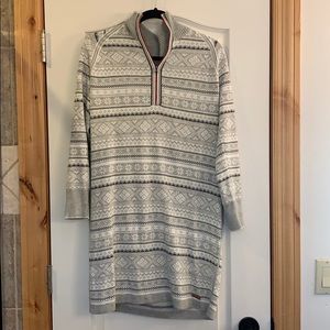 Eddie Bauer Nordic print sweater dress